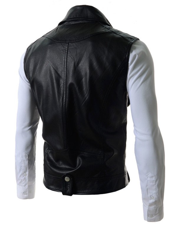 HugMe.fashion Genuine Leather Jacket with Detachable Sleeves for Men  JK111