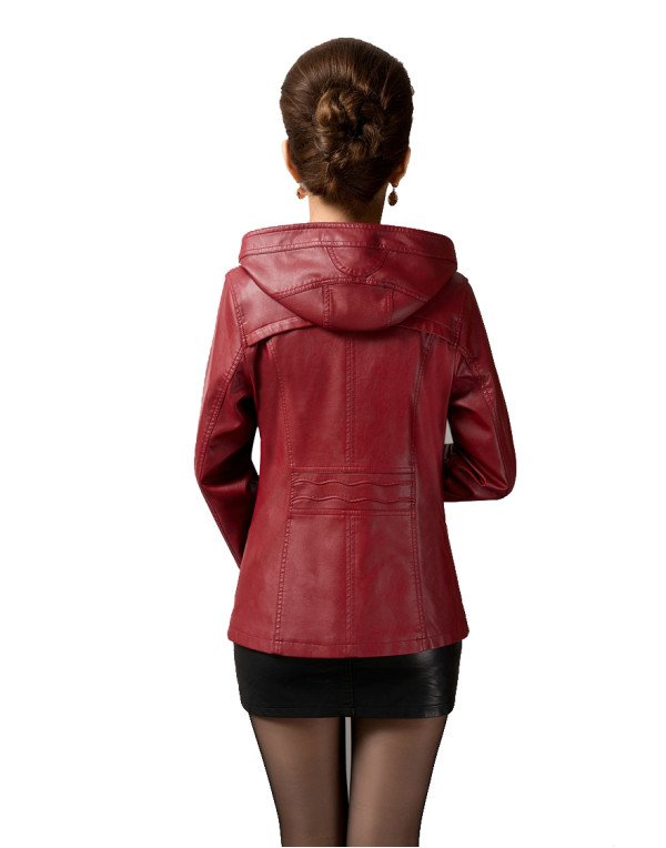 HugMe.fashion Ladies Short Leather Jacket Slim Fit New Leather Jacket LJK35