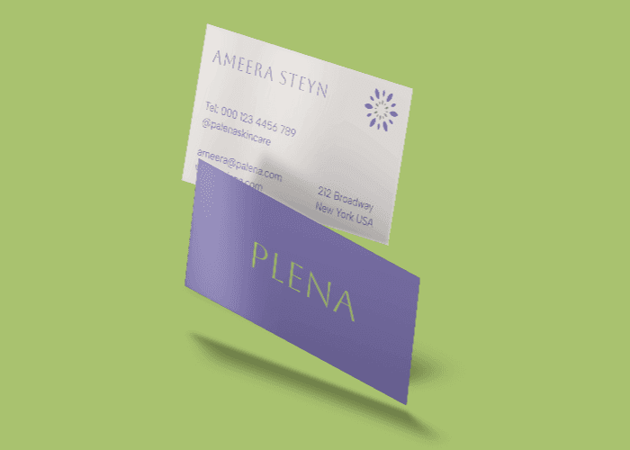 Pleena Skincare Business Card