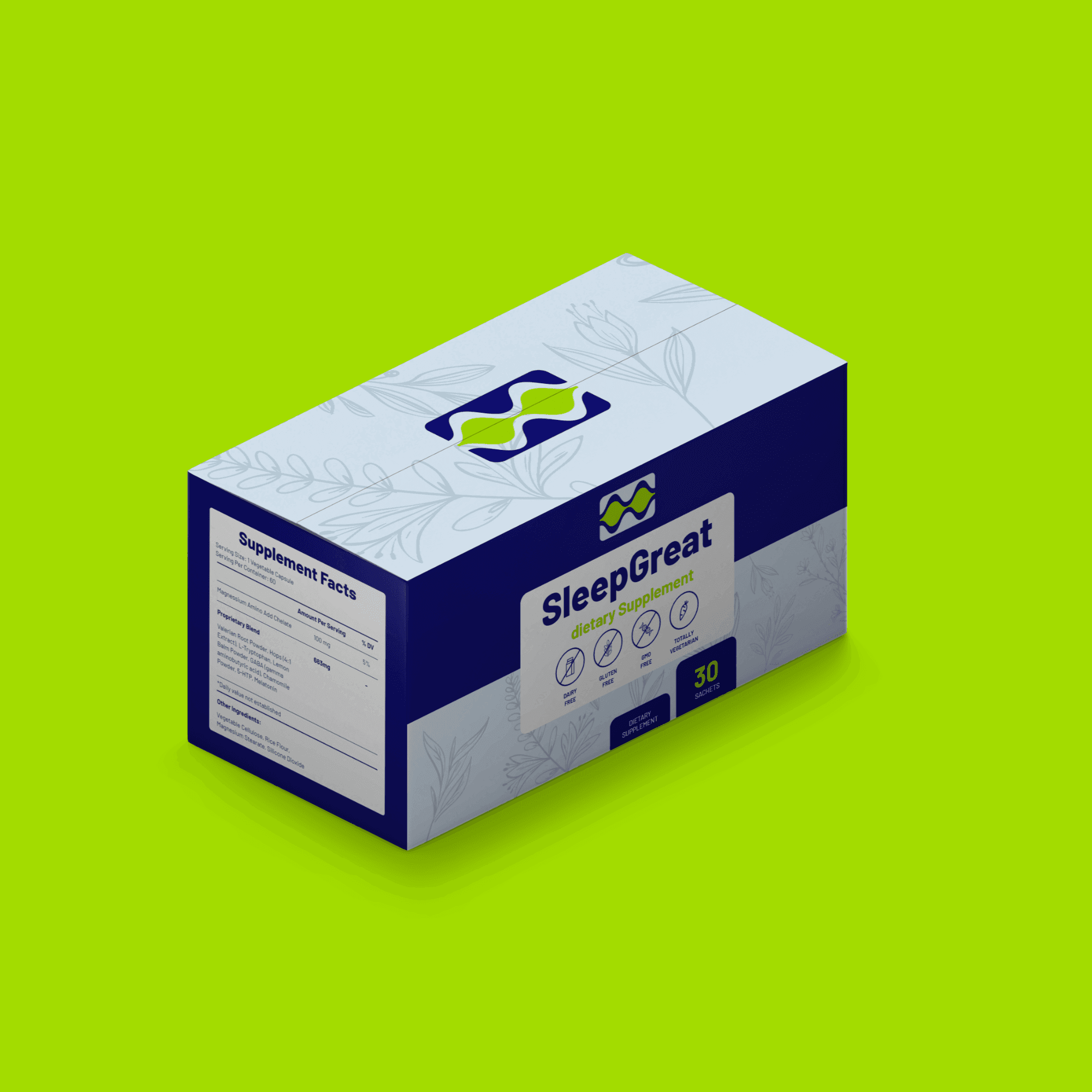 Sleep great supplement Packaging